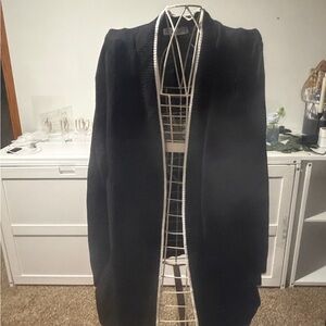 89th & Madison Black Open-Front Knit Cardigan